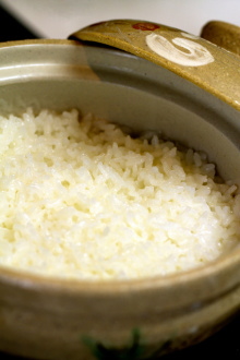 土鍋で炊く米